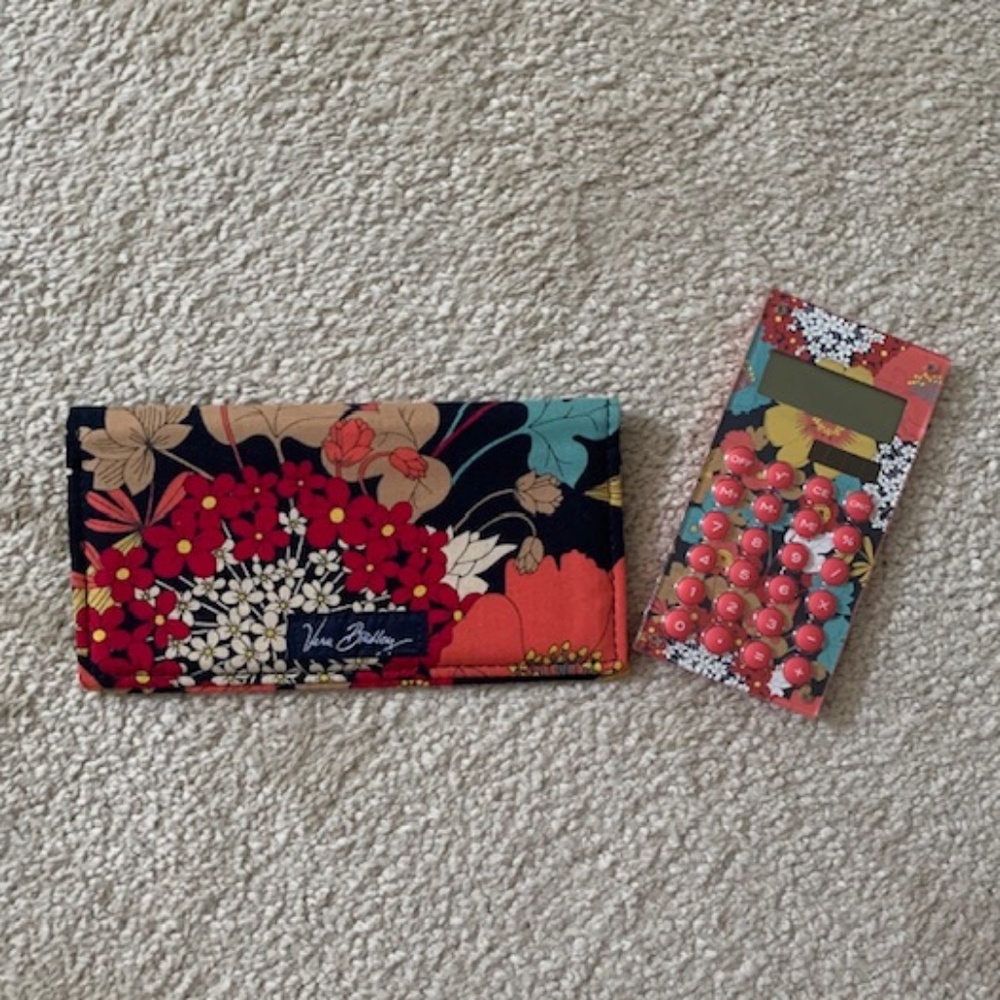 Vera Bradley 'Happy Snails' Checkbook Cover and Calculator